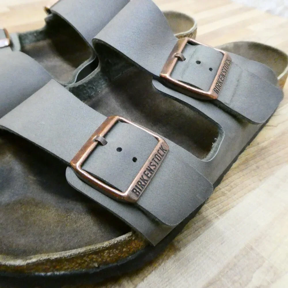 Birkenstock Arizona Stone double strap buckle adj. footbed sandals M/9 L/11